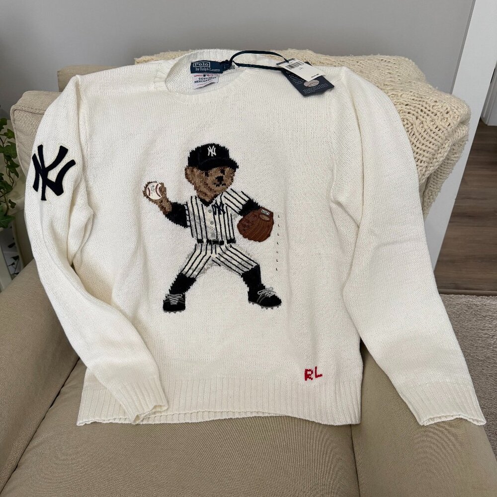 Polo Ralph Lauren Yankees Bear Sweater - Unisex - Size L